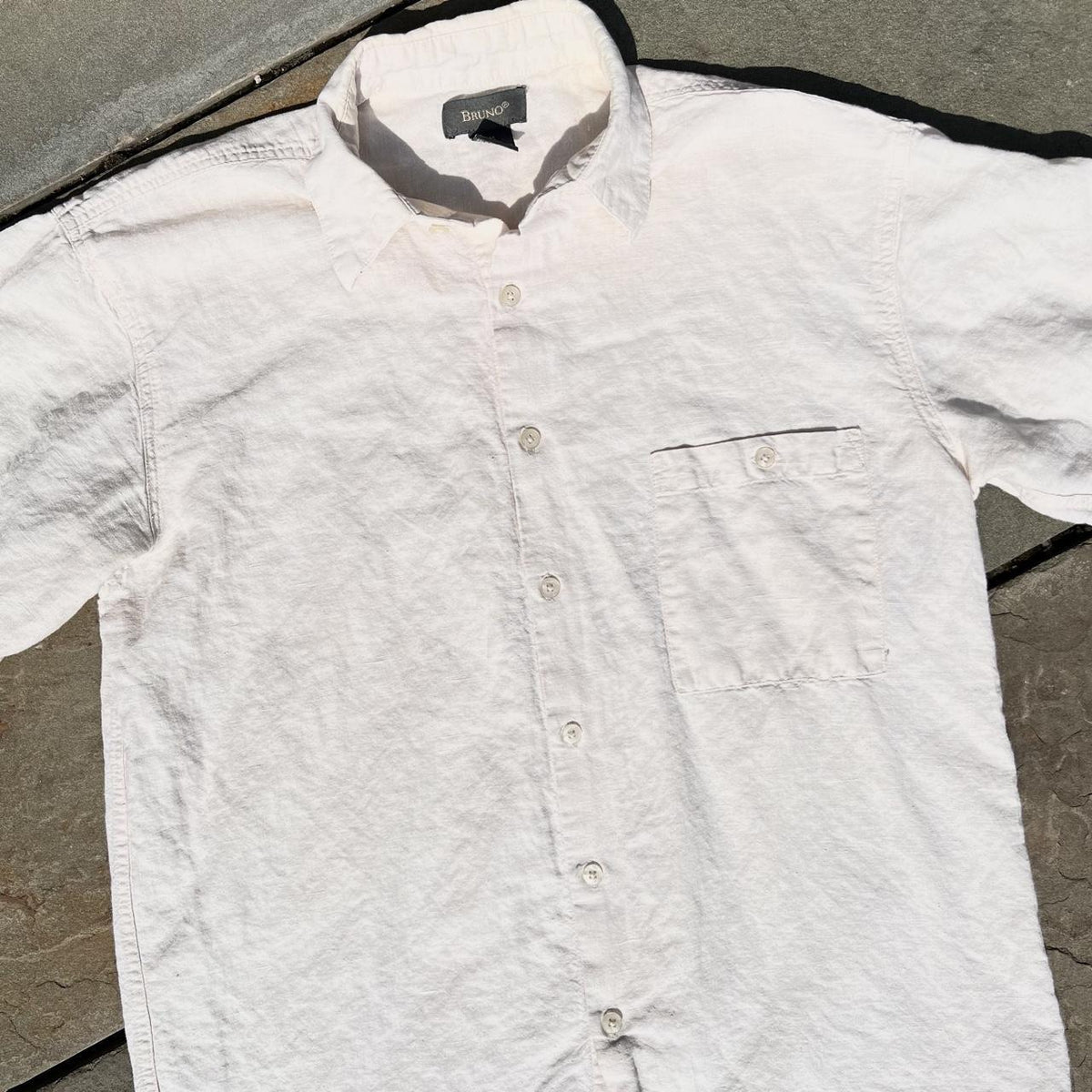 Neo-Vintage early Y2K Cream Linen Cotton Beach Shirt