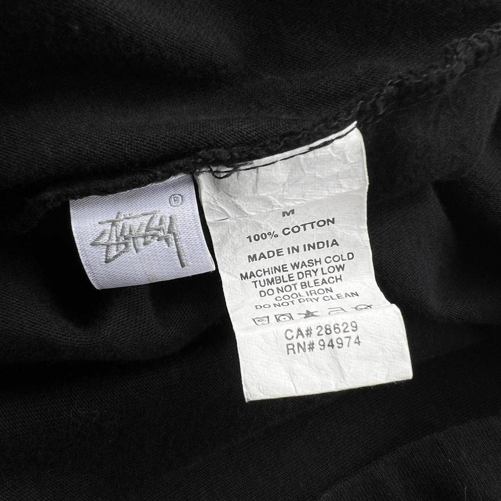 Black Stüssy Jacquard Green Blue Trim Pocket T-shirt