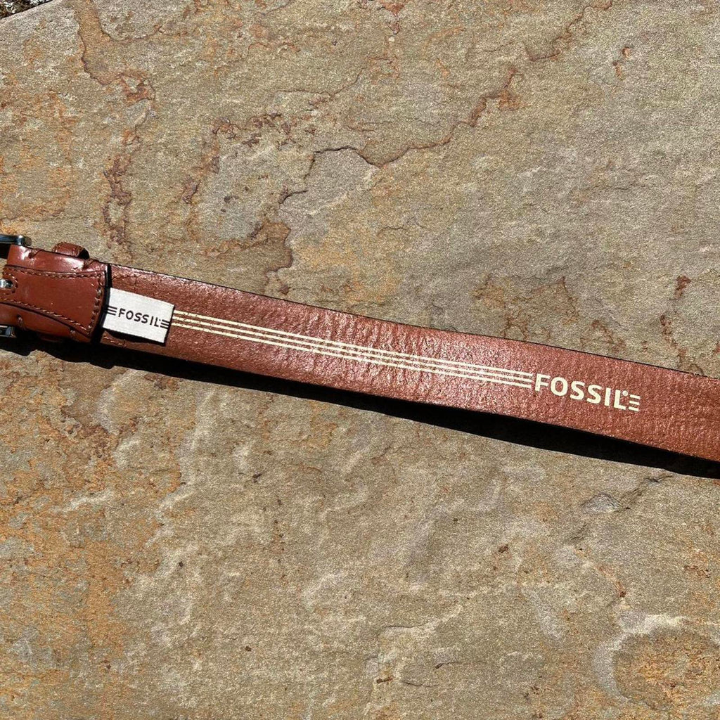 Y2K Light Brown Double Stitched Leather Belt