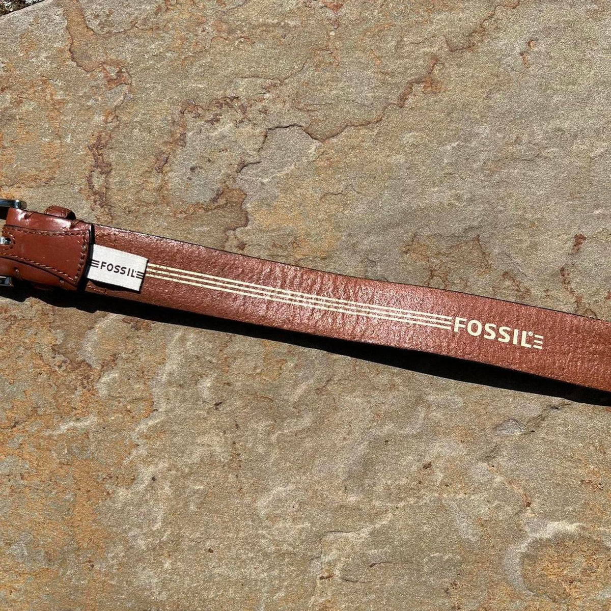 Y2K Light Brown Double Stitched Leather Belt