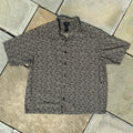Neo-Vintage Y2K Camo Grid Pattern Club Shirt