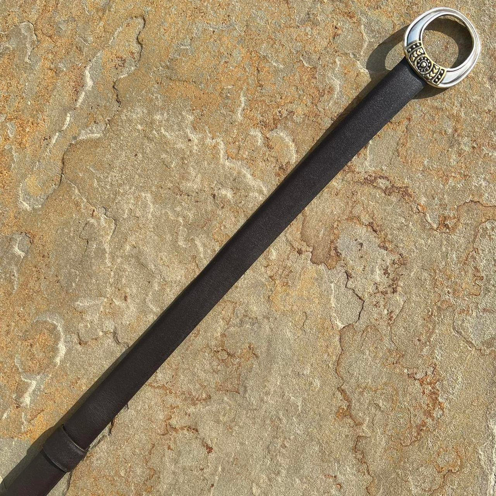 Retro Metal Hook Buckle Brown Leather Belt