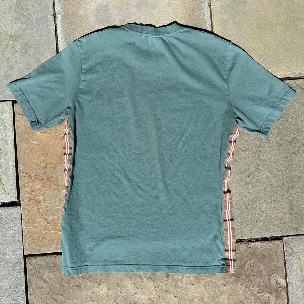 Pale Teal Stripe Taping T-shirt