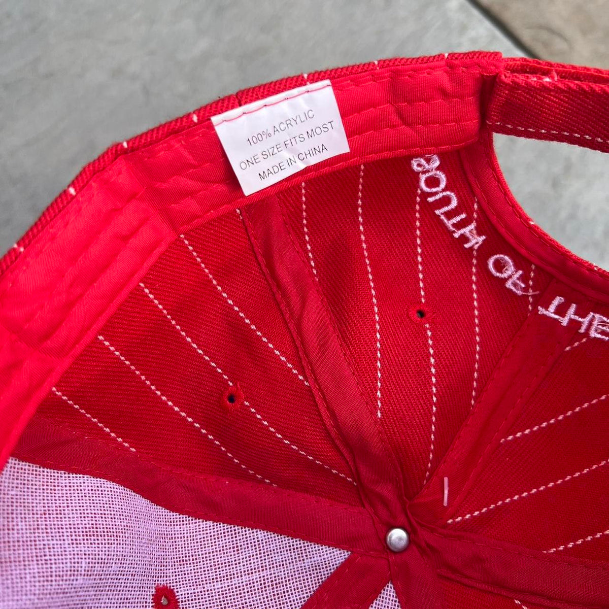 South of the Border Red Pinstripe SOB Strap-back Hat