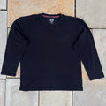 Y2K Chaps Black Waffle Knit Thermal