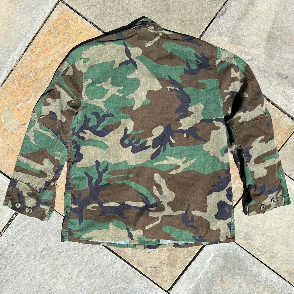 Y2K Woodland Camo Cargo Utility Jacket