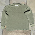 Y2K 2006 Varied Green Heather Waffle Knit Thermal