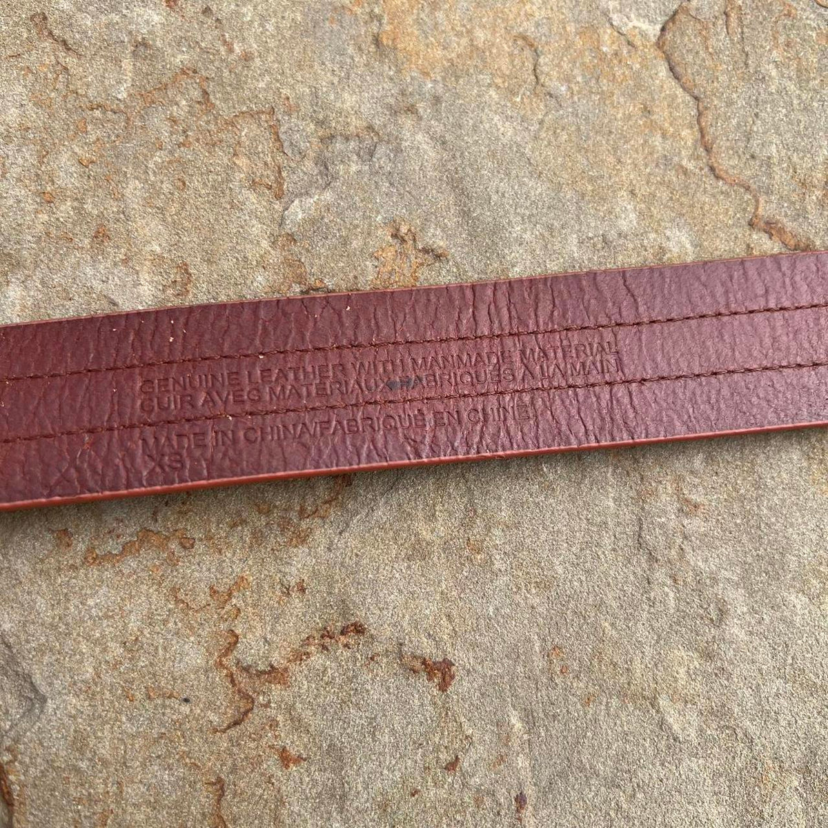 Y2K Brown w/ Black Strip Leather Belt