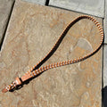 Y2K Fossil Tan/Cream/Brown Leather Woven Western Belt