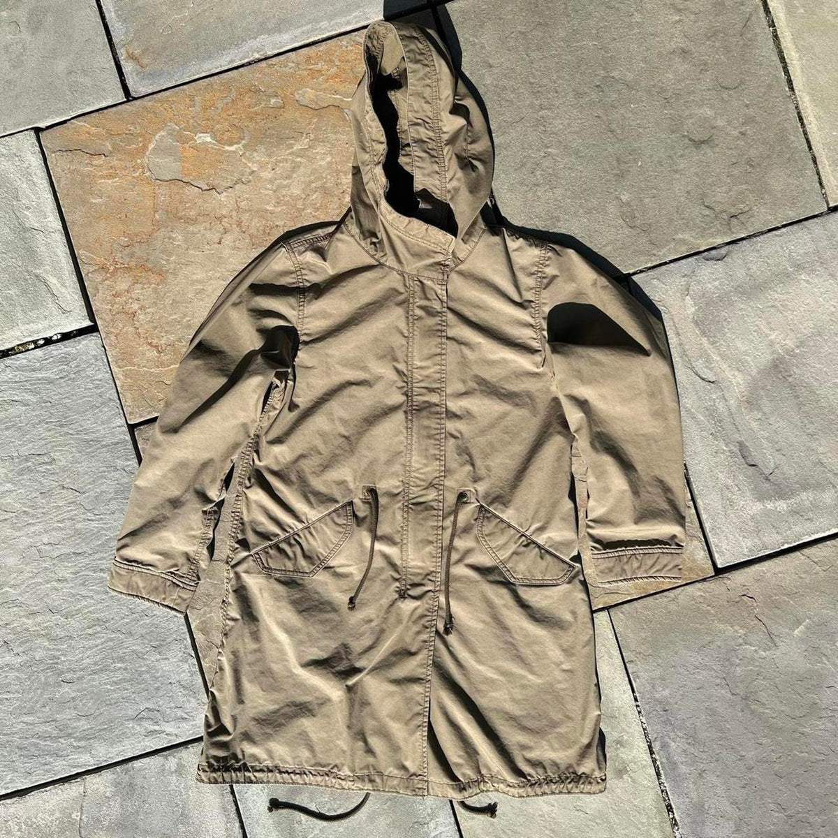 Uniqlo Khaki Poplin Mid Length Jacket