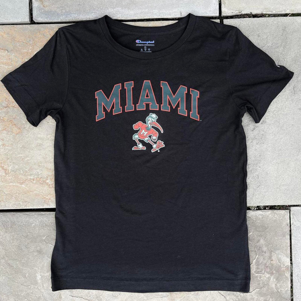 NWT University of Miami Black T-shirt