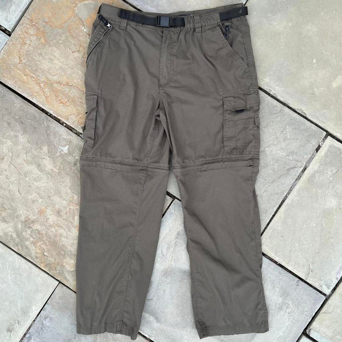 Dark Olive Green Gorpcore Convertible Utility Cargo Pants