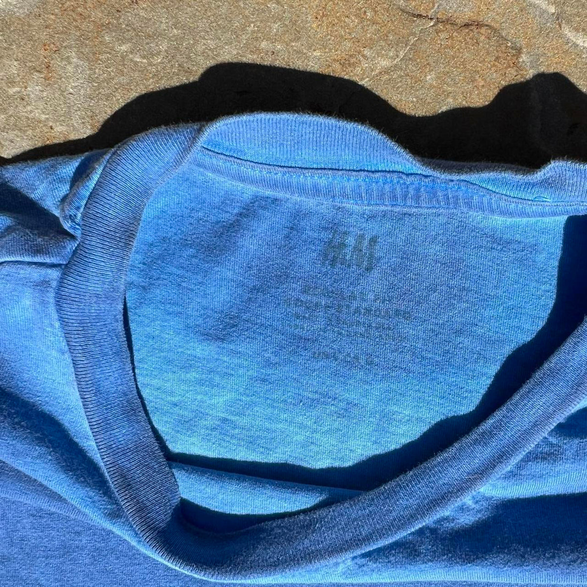 Reworked Overdyed Blue Garment Dyed T-Shirt