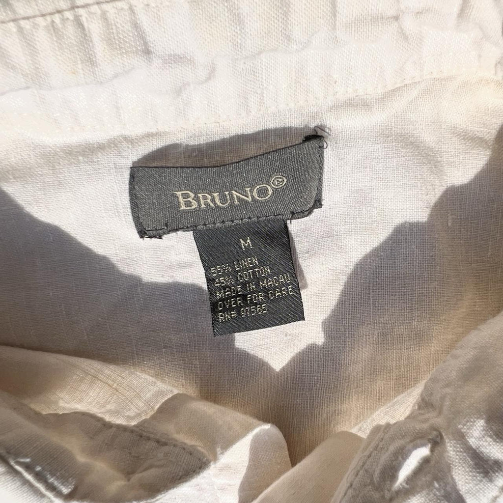 Neo-Vintage early Y2K Cream Linen Cotton Beach Shirt