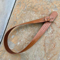 Vintage 90s BrownCroc Embossed Faux Leather Belt