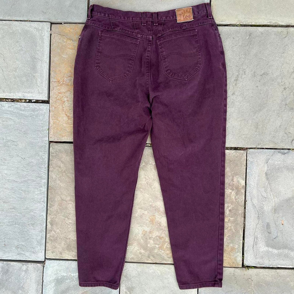 Vintage 90s Dark Purple Denim Tapered Jeans