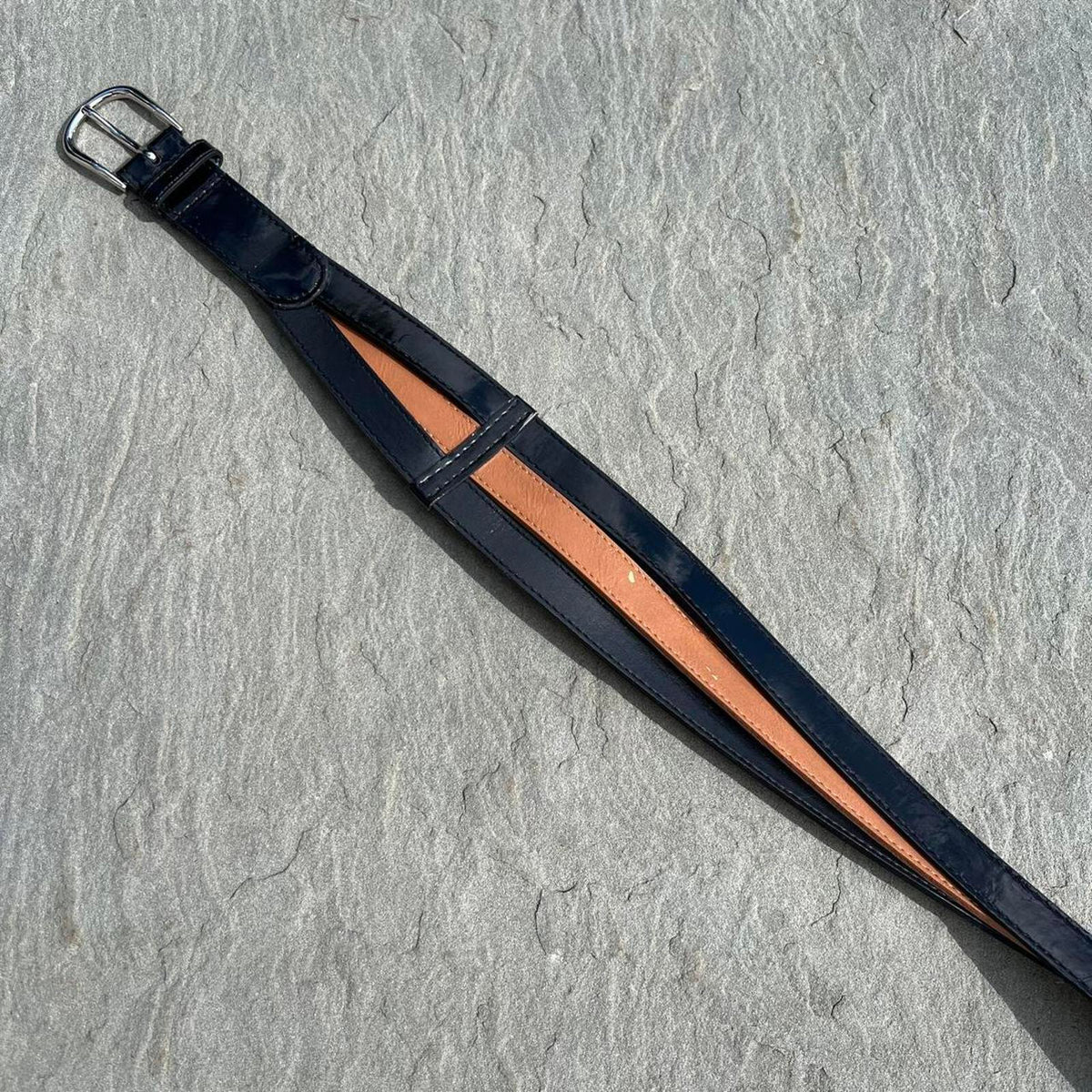 Black and Tan Triple Braid Belt