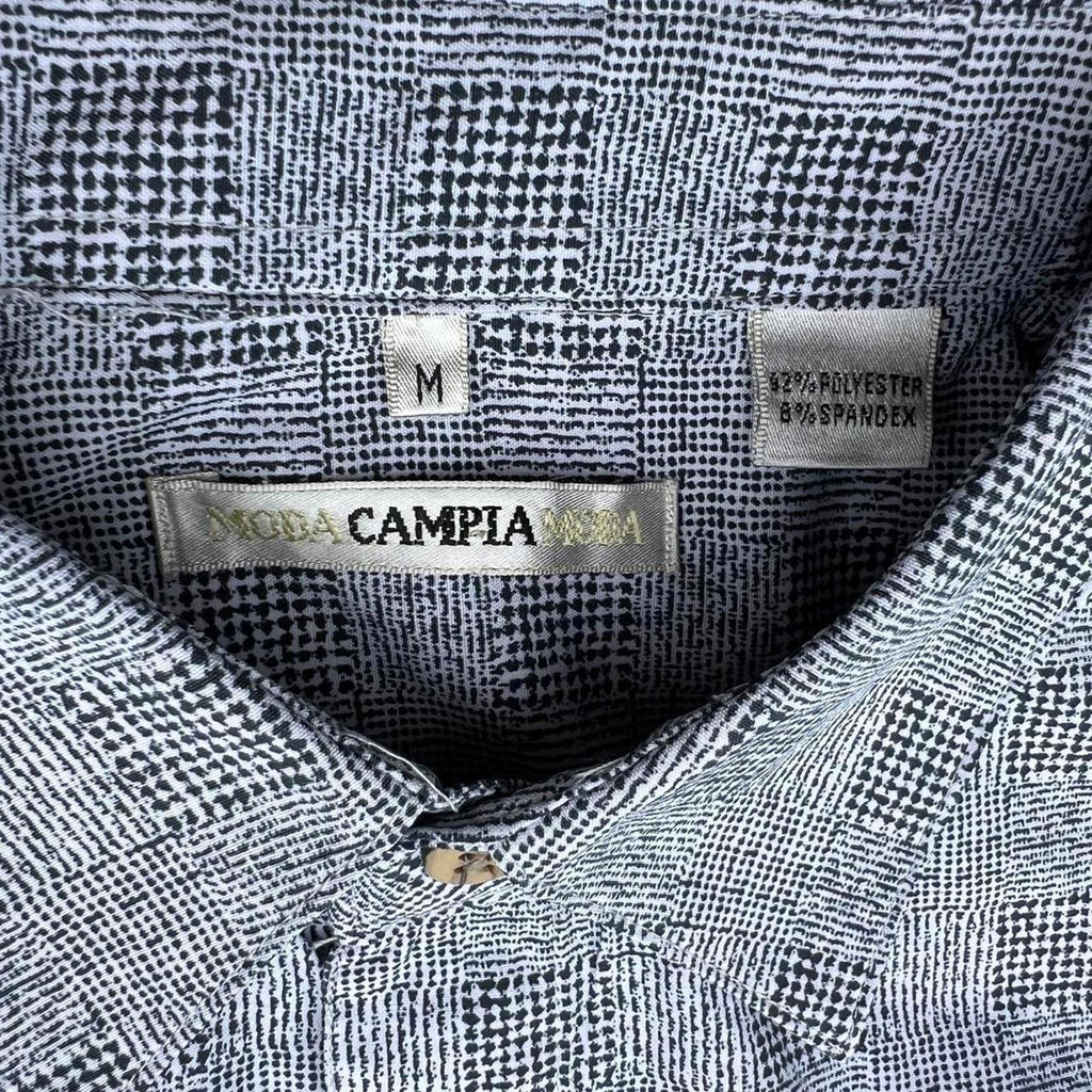 Y2K Abstract Plaid Pattern Shirt