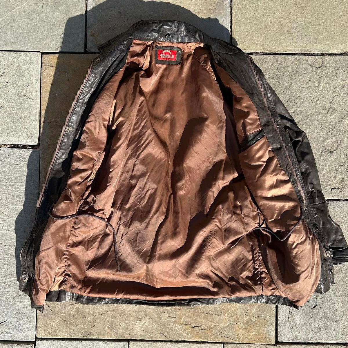 Vintage 80s Mid-Length Black Leather Jacket