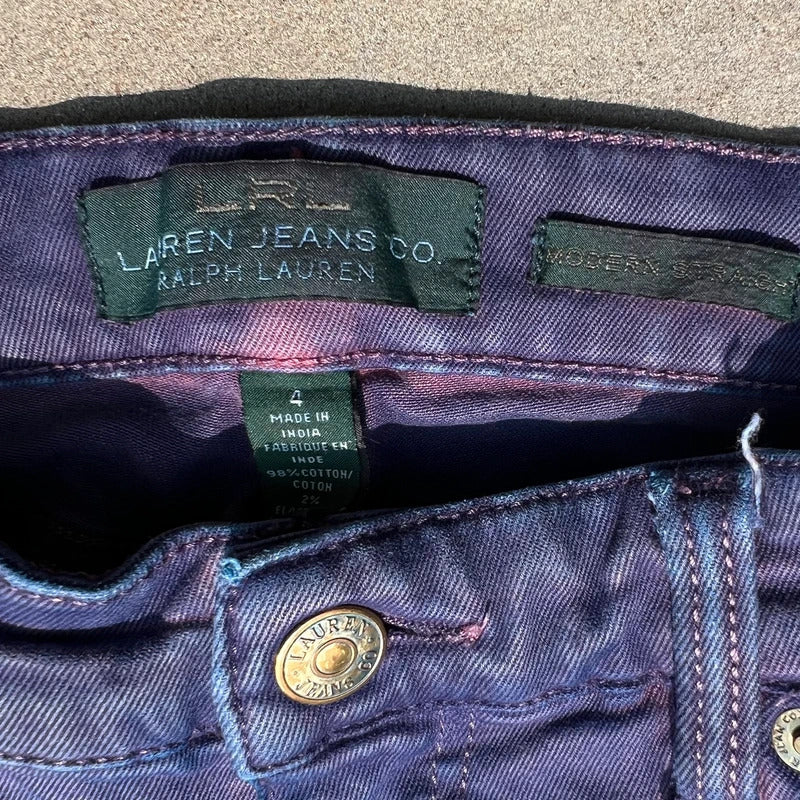 Purple Salmon Overdye Lauren Ralph Lauren Reworked Jeans