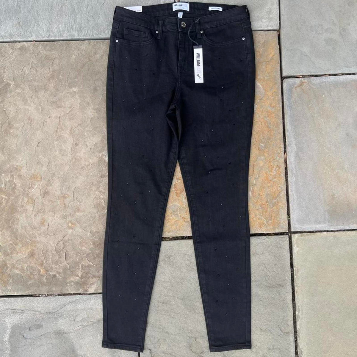 NWT Black Jewel Studded Slim Jeans