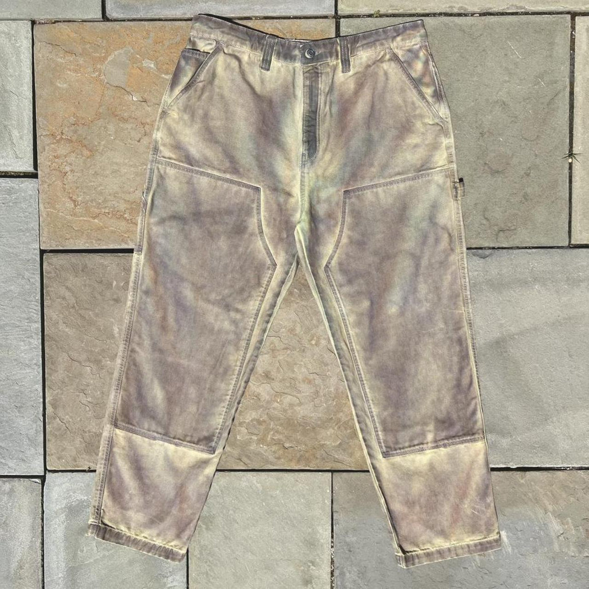 Overdye Reworked Stussy Canvas Double Knee Work Pants