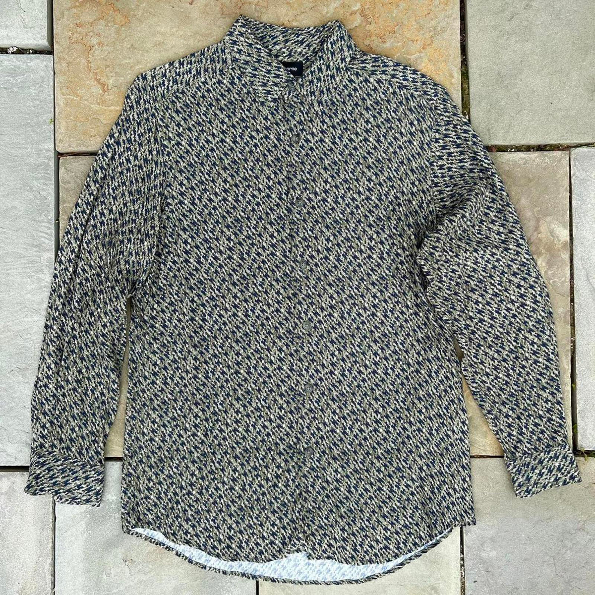 Y2K Abstract Pattern Long Sleeve Club Shirt