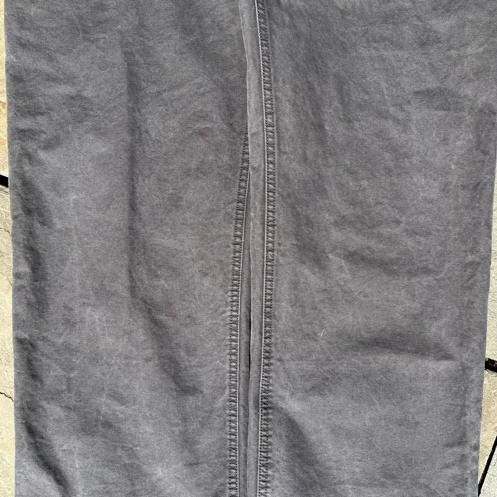 Garment Dyed Grey Canvas Utility Work Pants