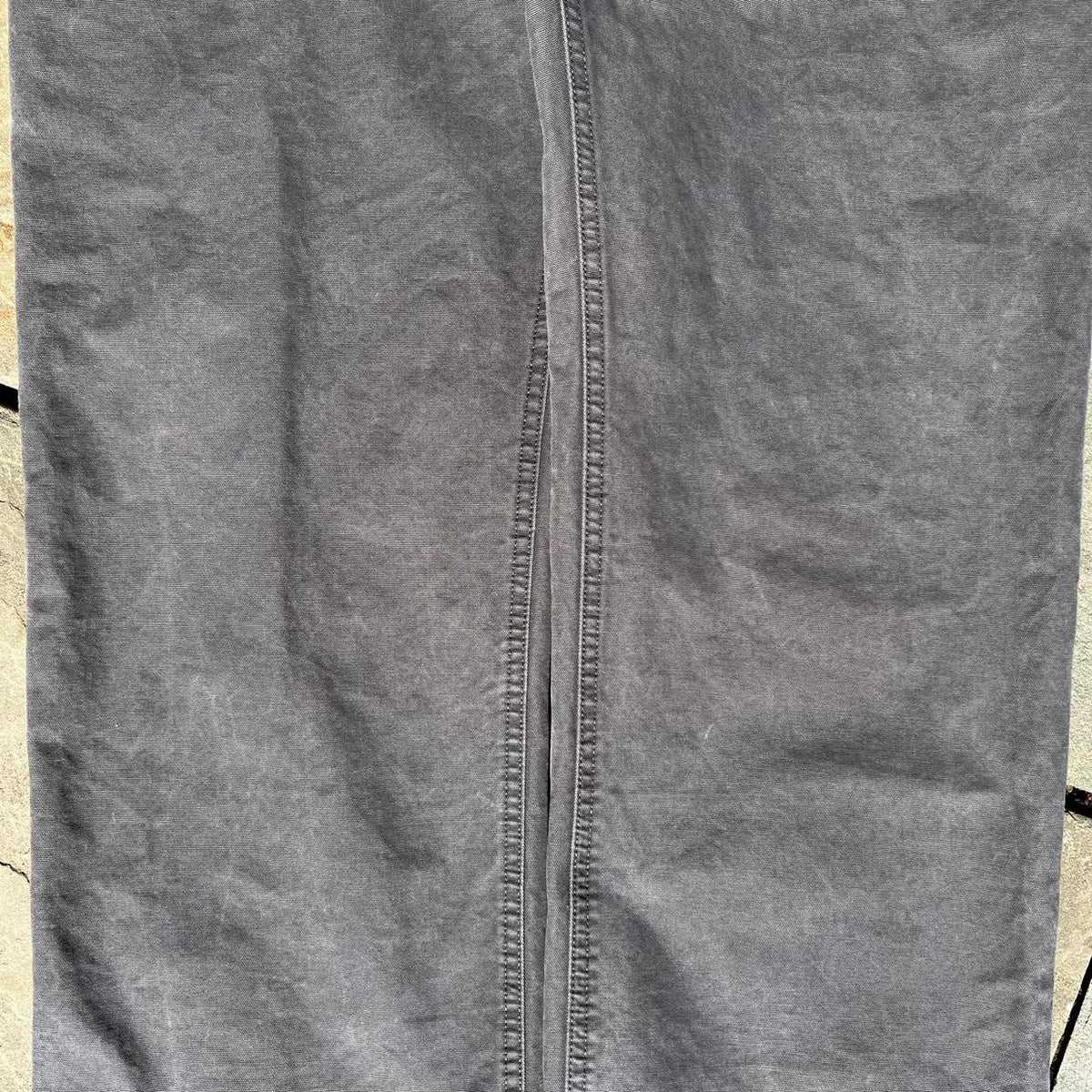Garment Dyed Grey Canvas Utility Work Pants