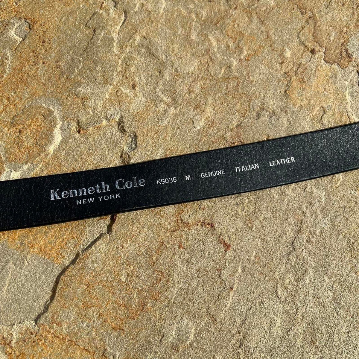 Y2K Designer Black Italian Leather Belt