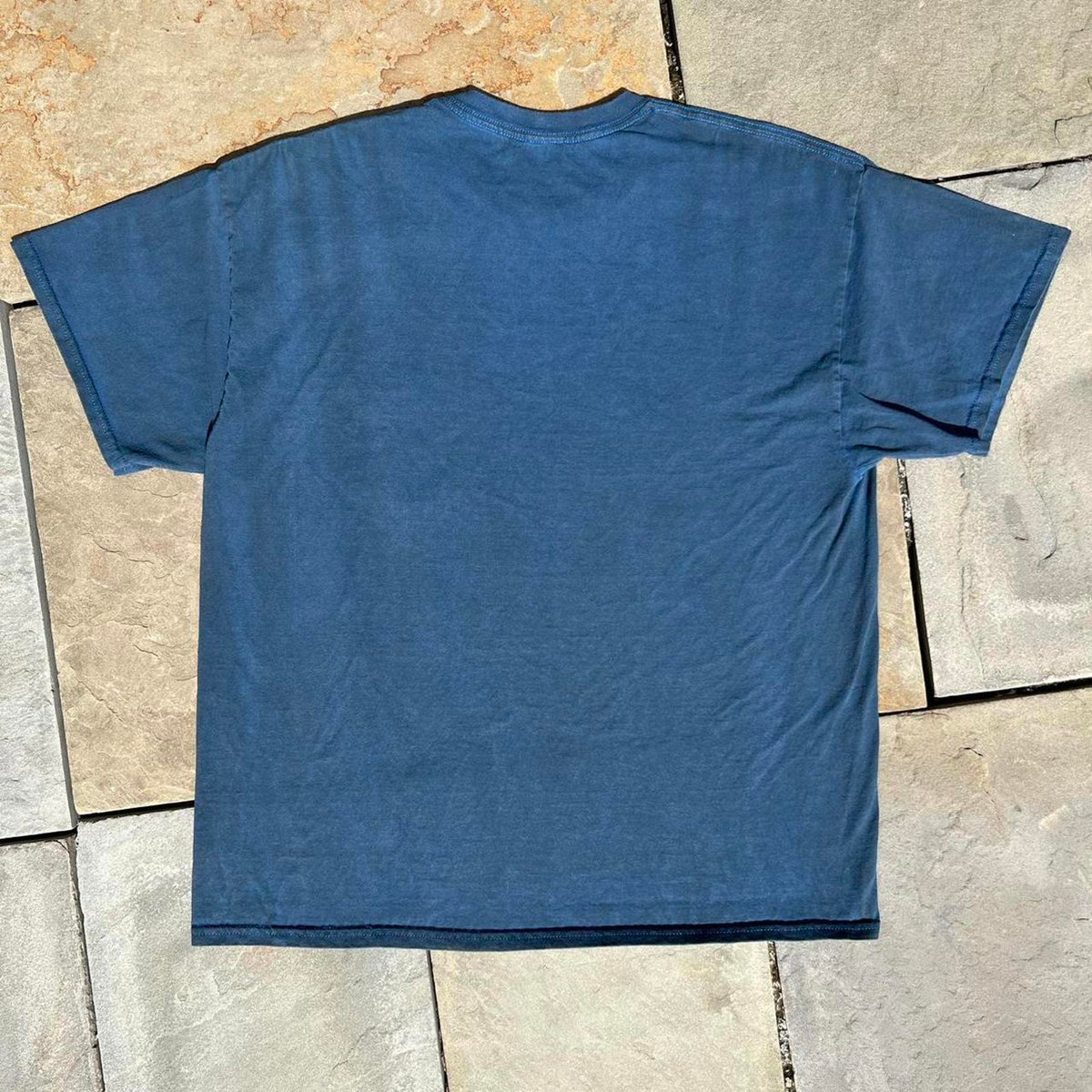 Vintage 90s Garment Overdyed Black Blue Pocket T-Shirt