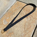 Vintage 90s Center Stitch Black Faux Suede XXL Belt