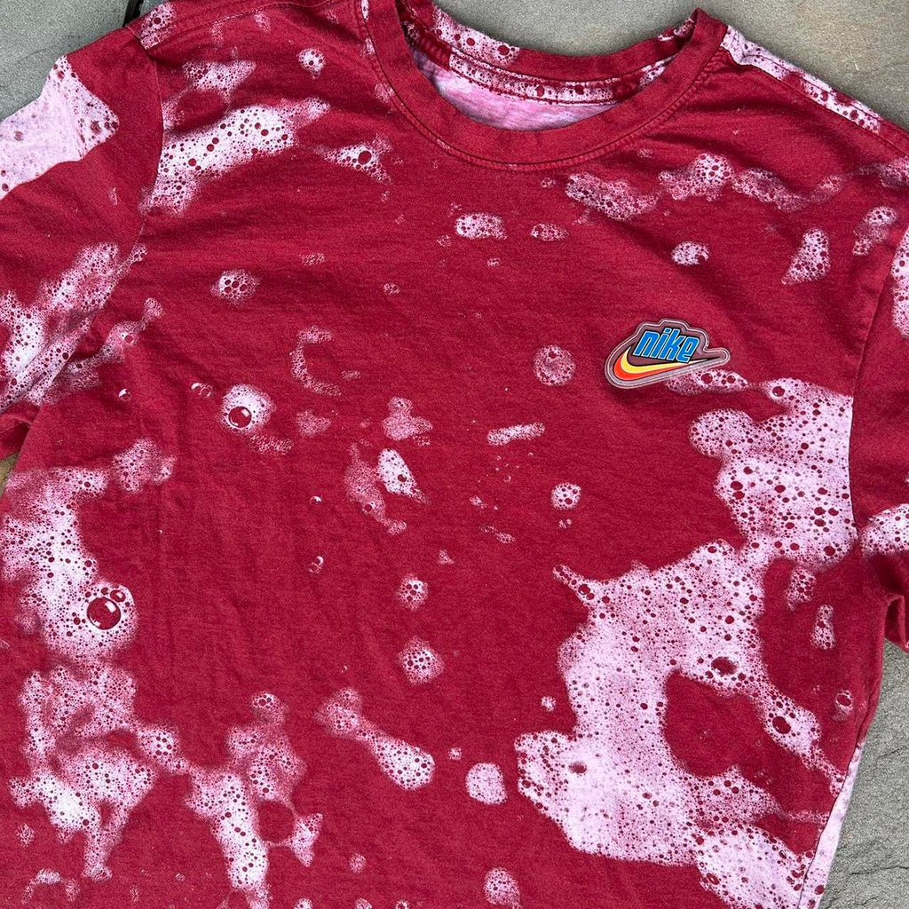 Nike Red and Water Bubbles Tee w/ Bubble Logo