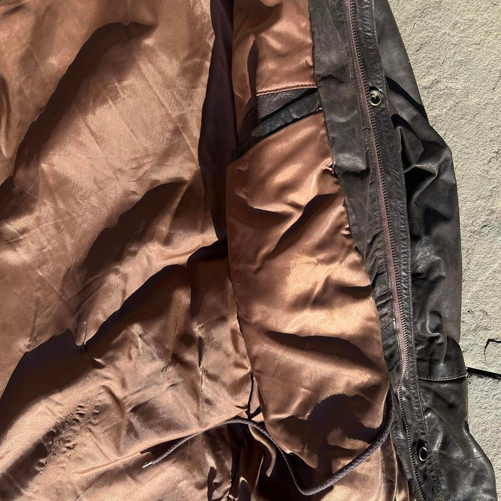 Vintage 80s Mid-Length Black Leather Jacket
