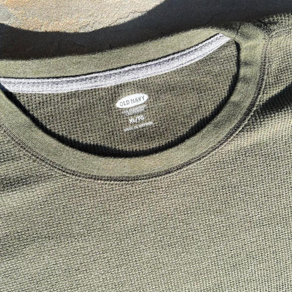 Olive Green Waffle Knit Thermal