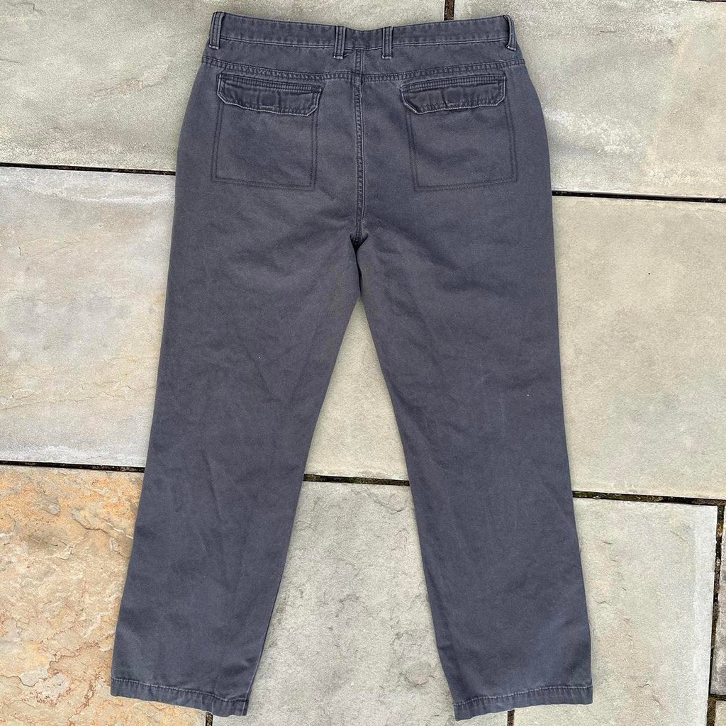 Y2K Dark Grey Canvas Utility Work Pants
