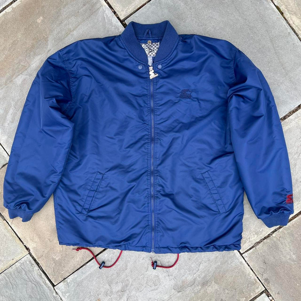 Vintage 90s Starter Dark Blue Lined Bomber