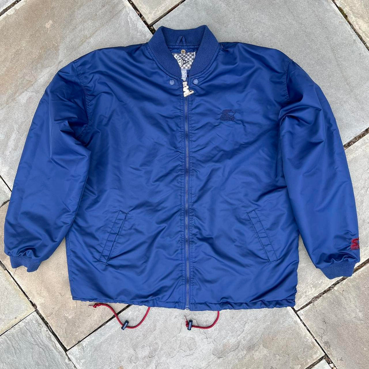 Vintage 90s Starter Dark Blue Lined Bomber
