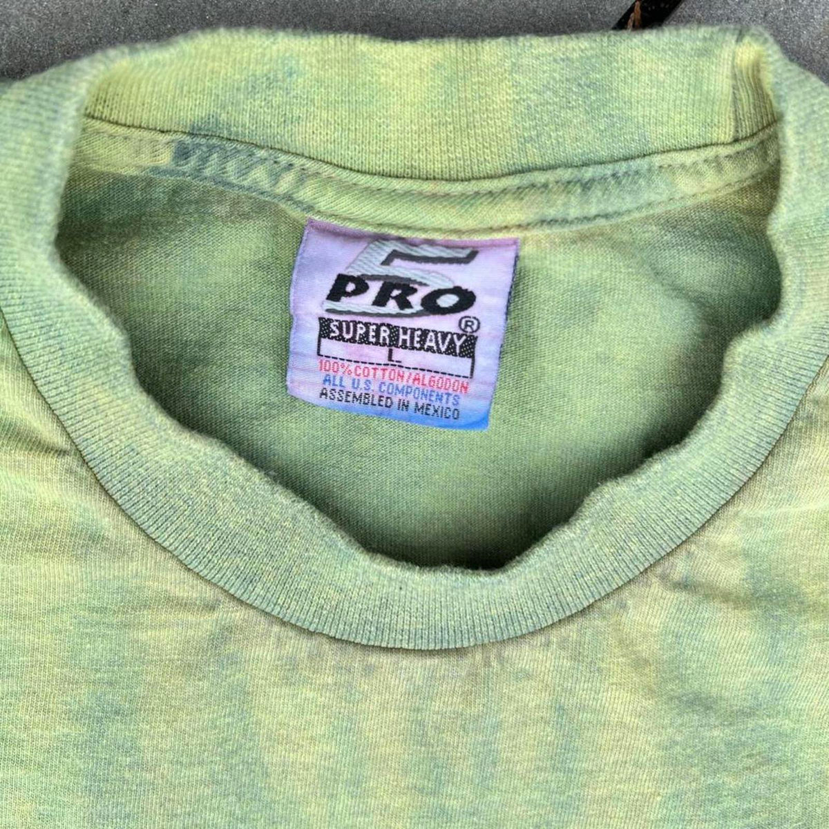 Neo-Vintage Y2K Green Overdye Tee
