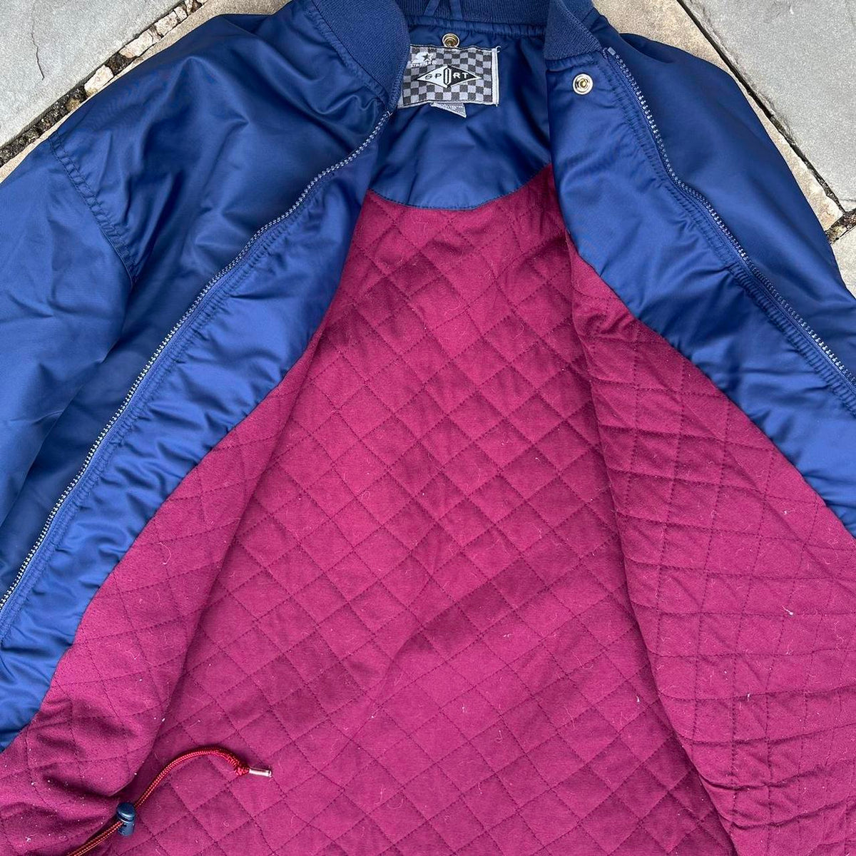 Vintage 90s Starter Dark Blue Lined Bomber