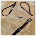 Vintage 80s Sectional Reversible Brown/Black Leather Belt