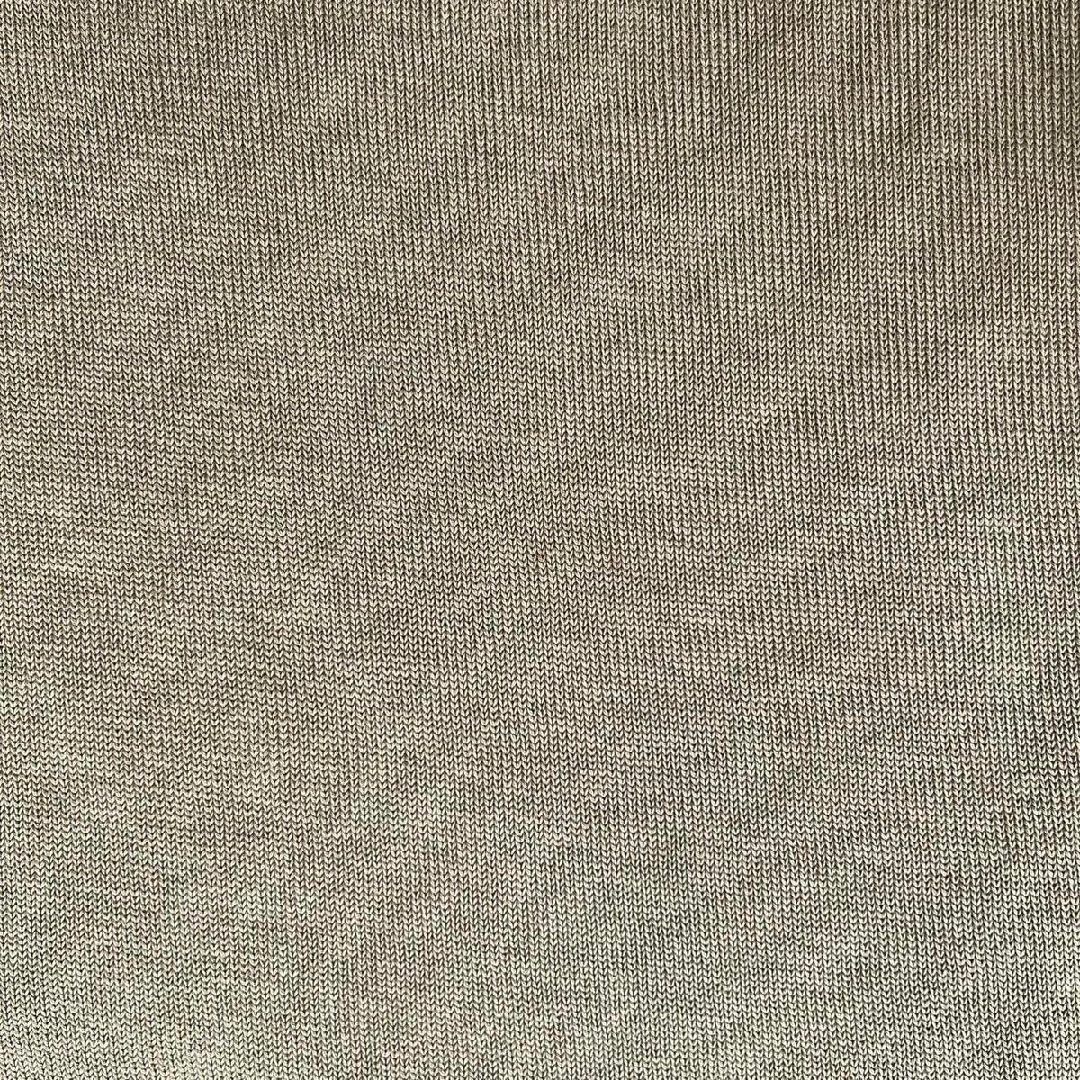 Garment Dyed Tan Knit Crewneck Sweater