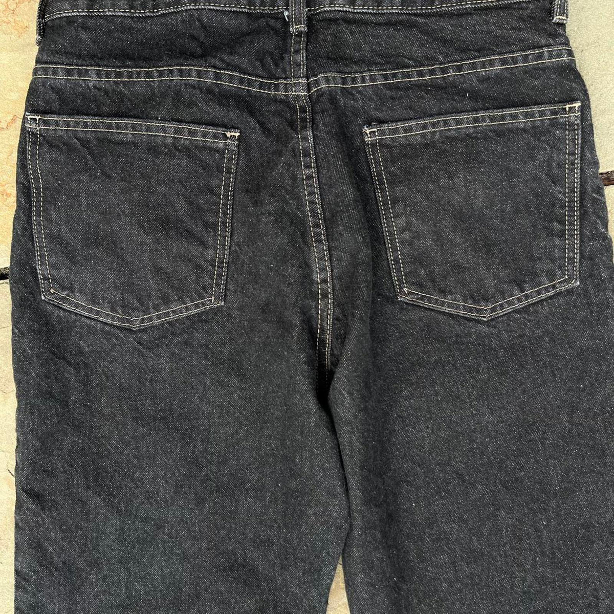 Y2K Black Rinsed Wash Straight Relaxed Jeans