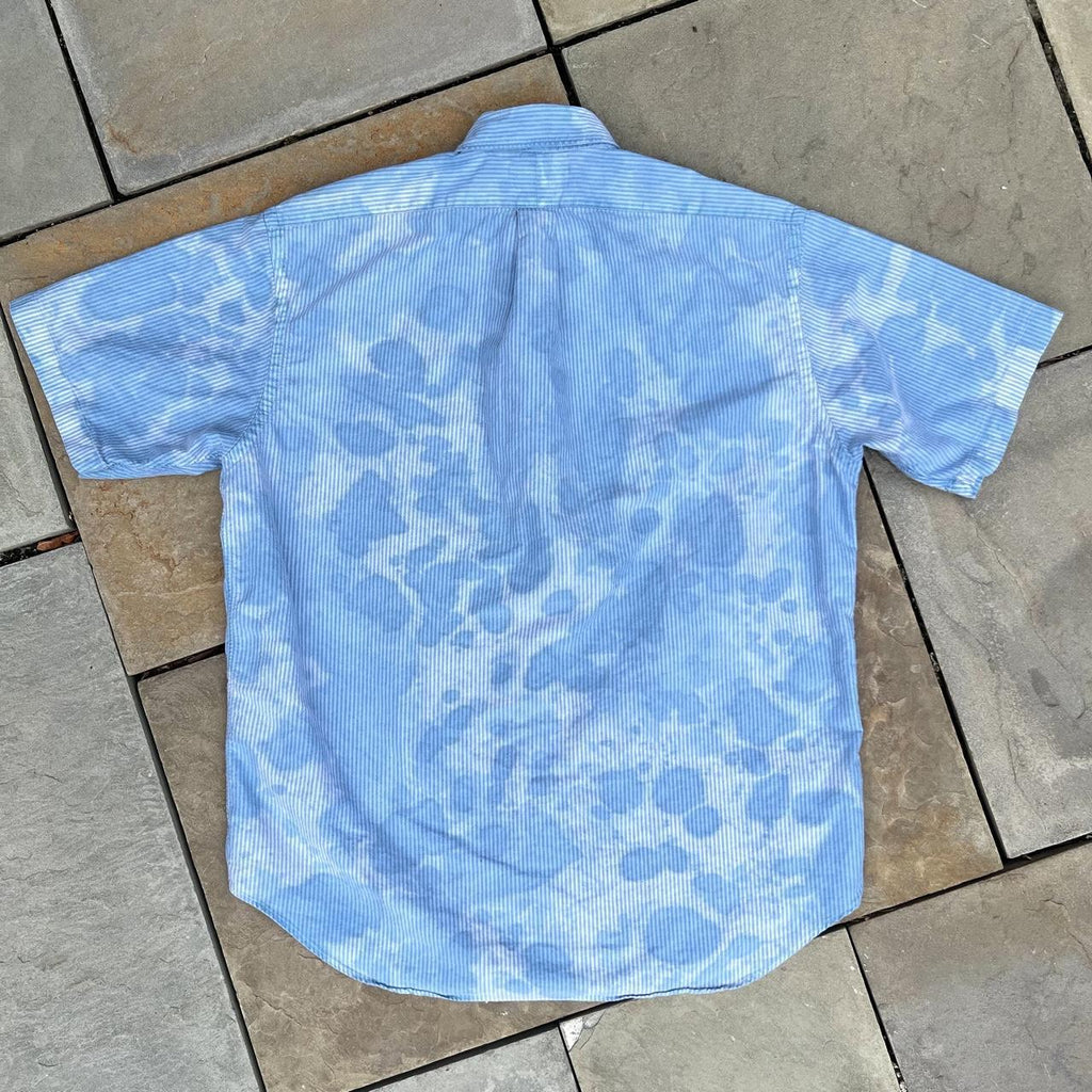 Y2K Blue Splat Overdye Polo Ralph Lauren Button Down