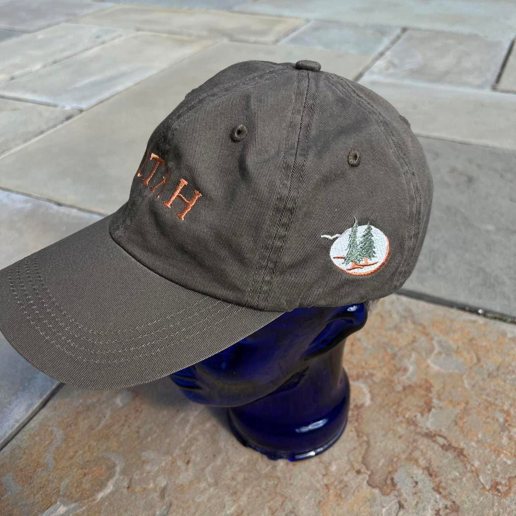 Utah Embroidered Strapback Dad Hat Olive Green