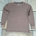 Neo-Vintage Y2K Brown Heather Waffle Knit Thermal