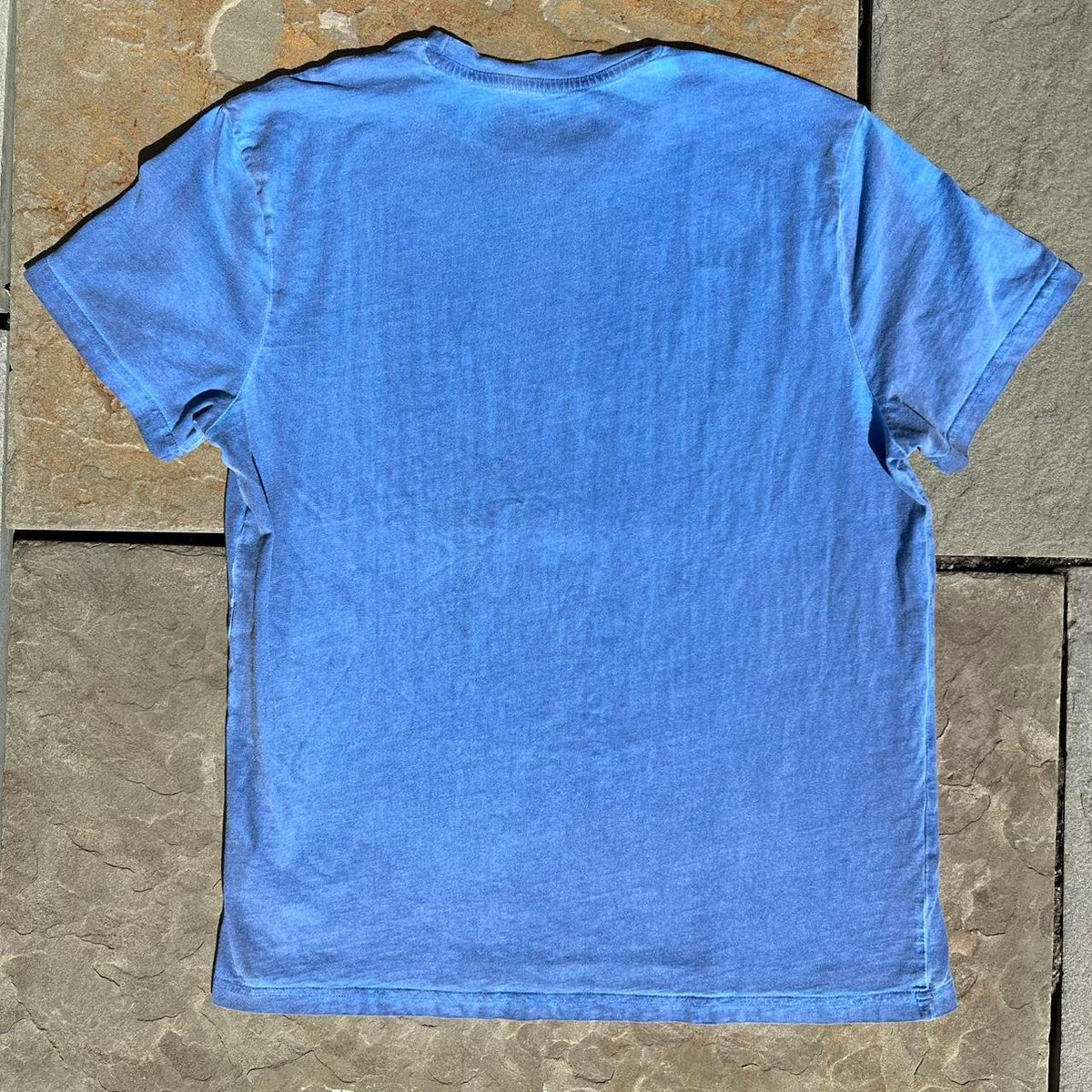Reworked Overdyed Blue Garment Dyed T-Shirt