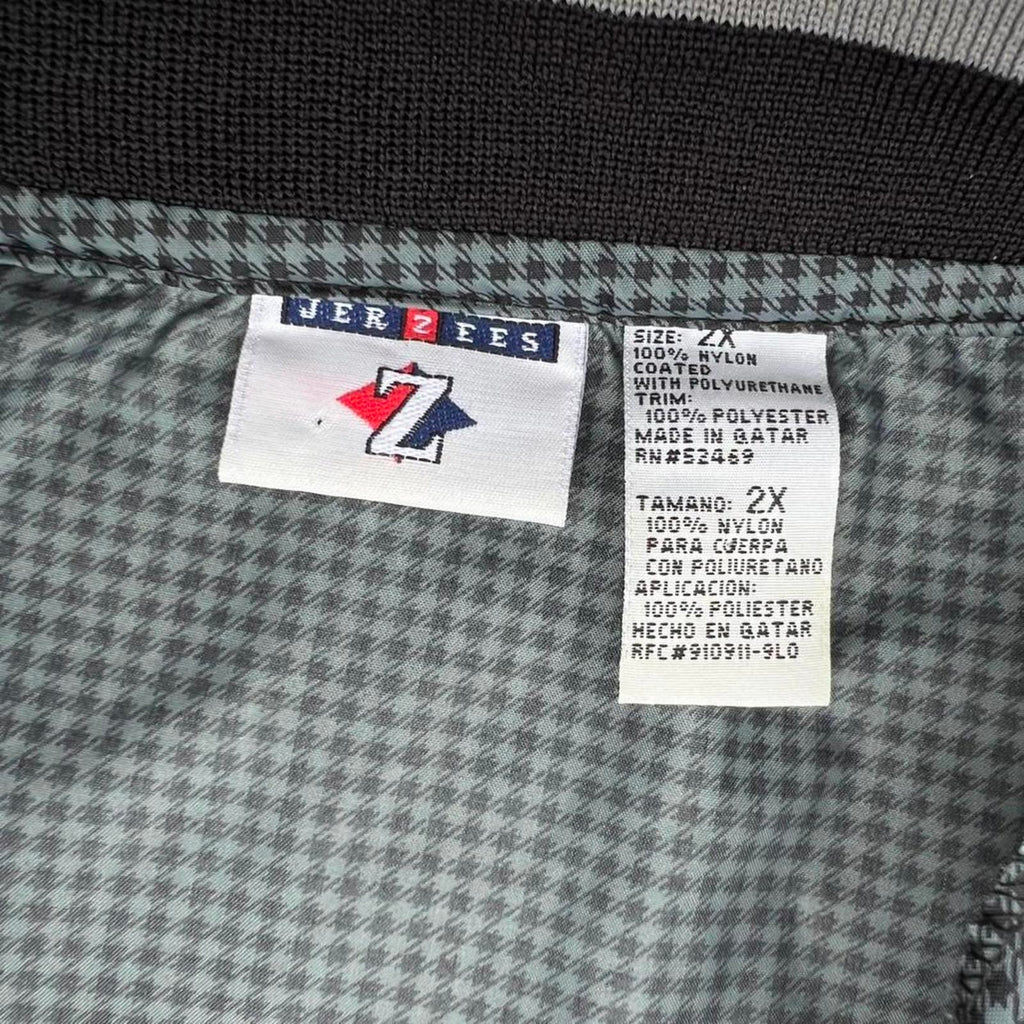 Vintage 90s Blue/Black Houndstooth Quarter Zip Windbreaker