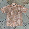 Neo-Vintage 90s Mesh Pattern Relaxed Fit Club Shirt