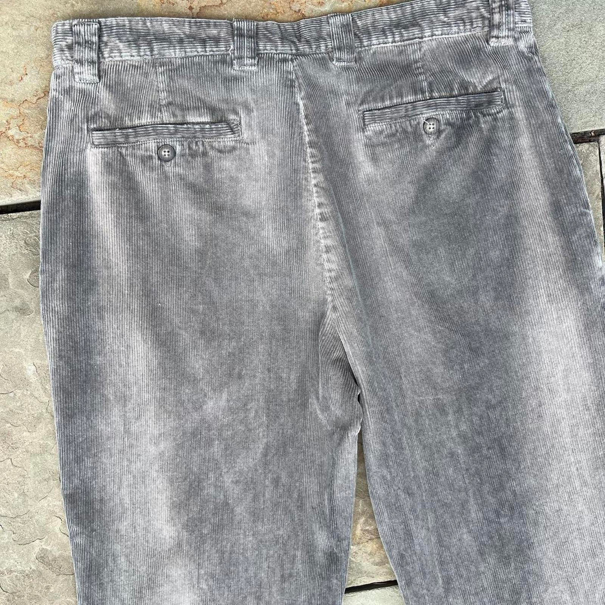 Neo-Vintage Y2K Grey Overdye Corduroy Pants